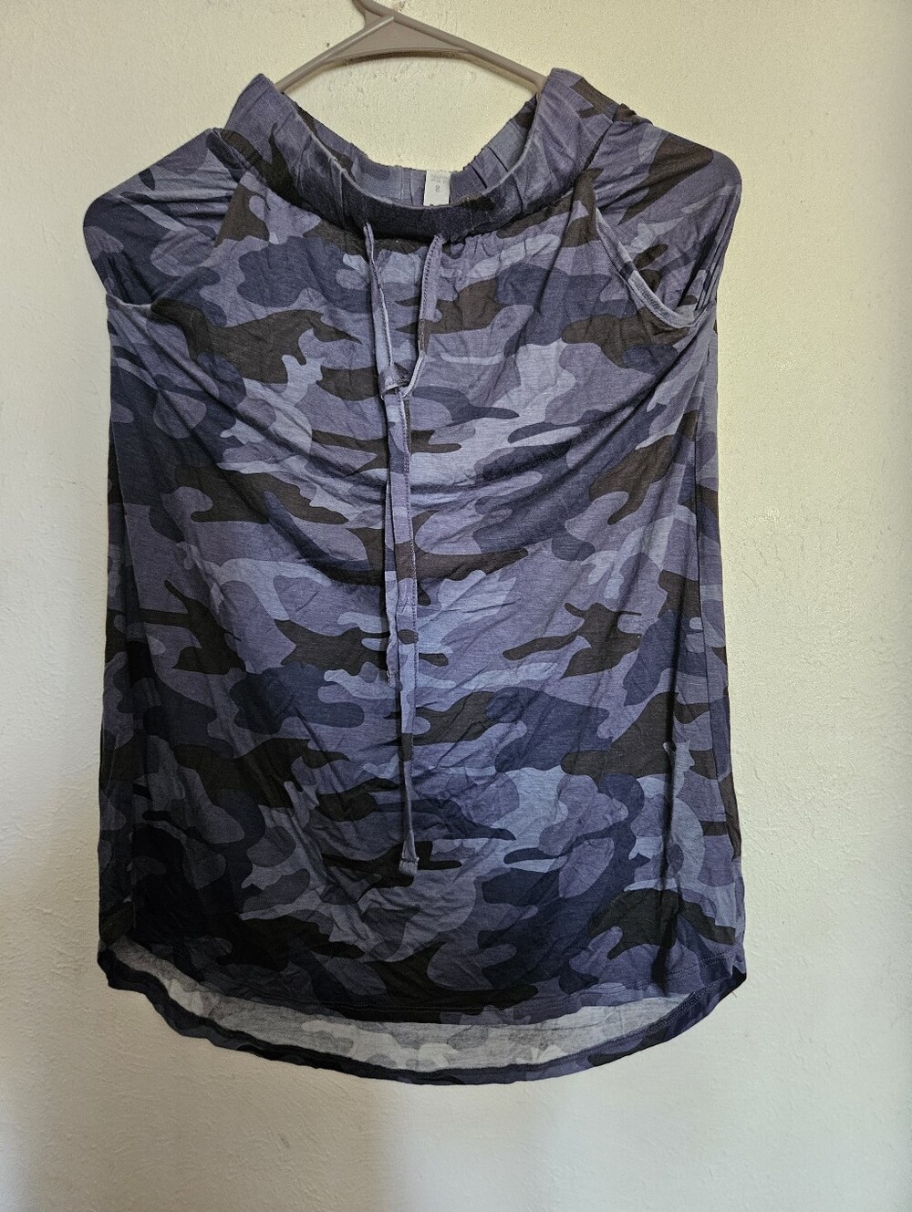 Zenana Outfitters Blue Camo Pocket Skirt